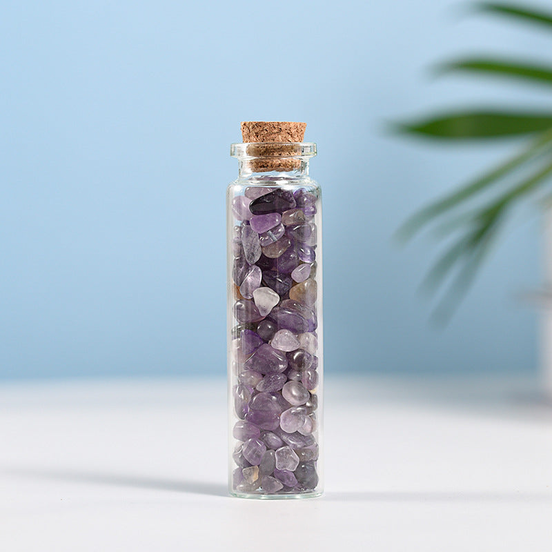 Natural Crystal Chip Bottles 7 Chakra Bottle for Home Decoration