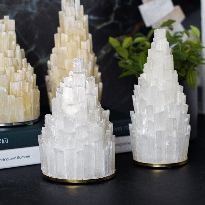 Selenite Tower Smart Sensor Charging Light Home Ornaments