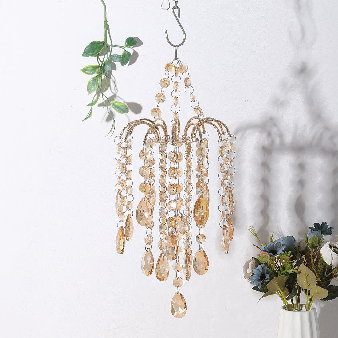 Champaign Color Pendant Chandelier Style Suncatcher Ornaments