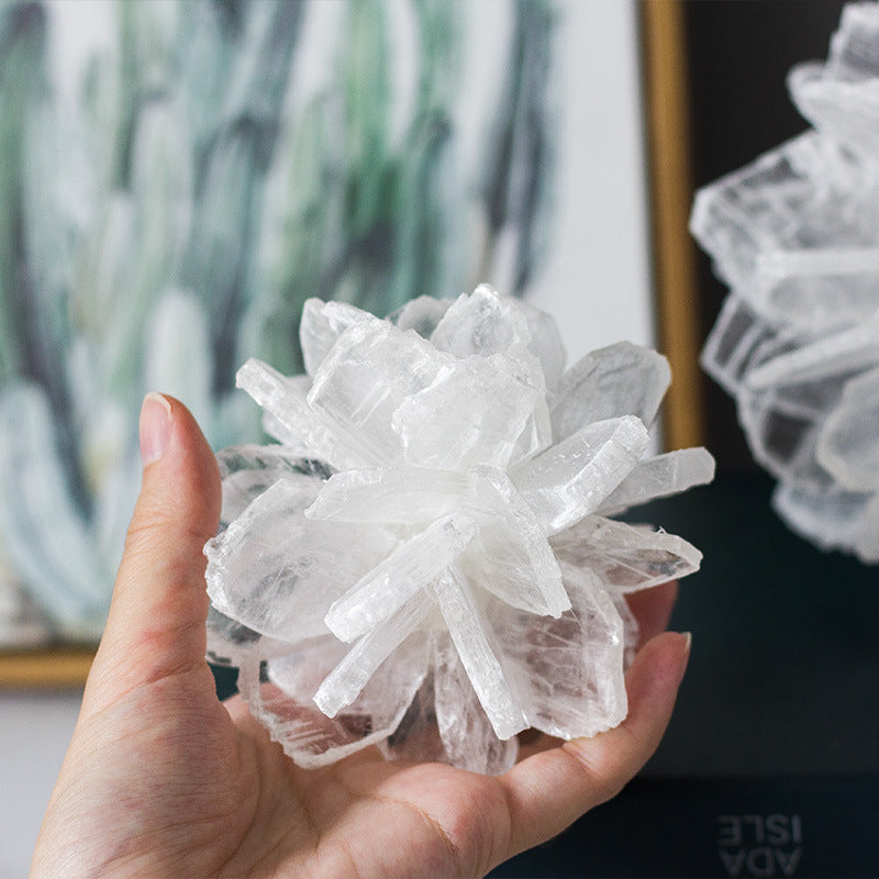 Selenite Blooming Flower Table Ornaments