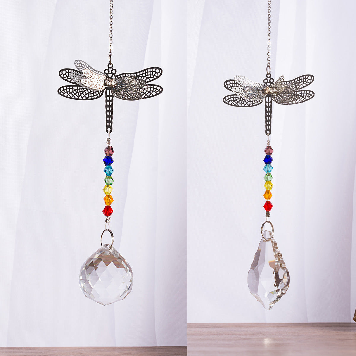 Dragonfly 7 Chakra Pendant Suncatcher Ornaments