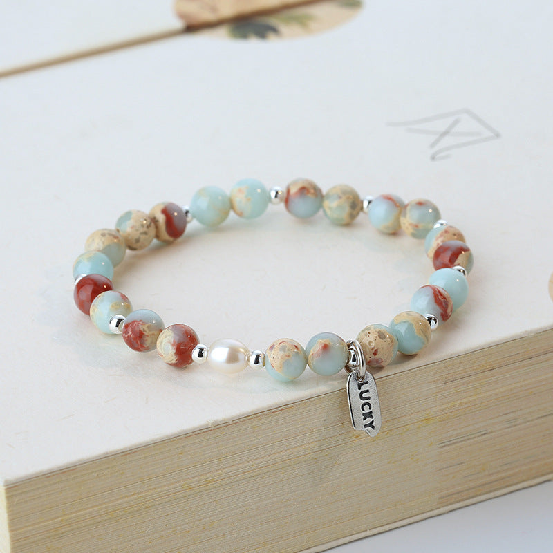 Shoushan Stone Real Peral Bead Bracelets