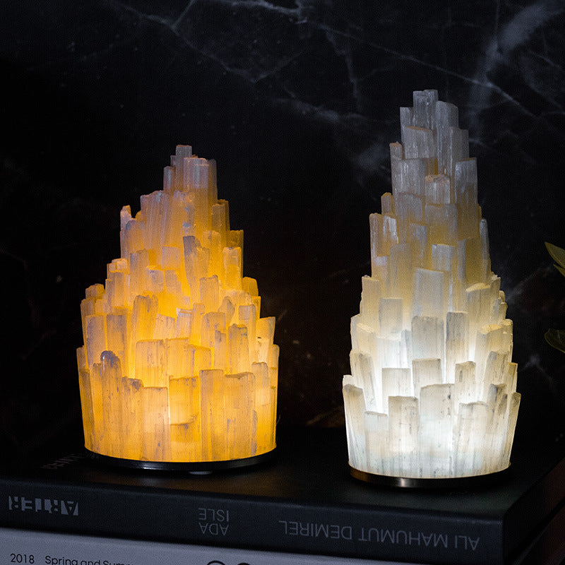 Selenite Tower Smart Sensor Charging Light Home Ornaments