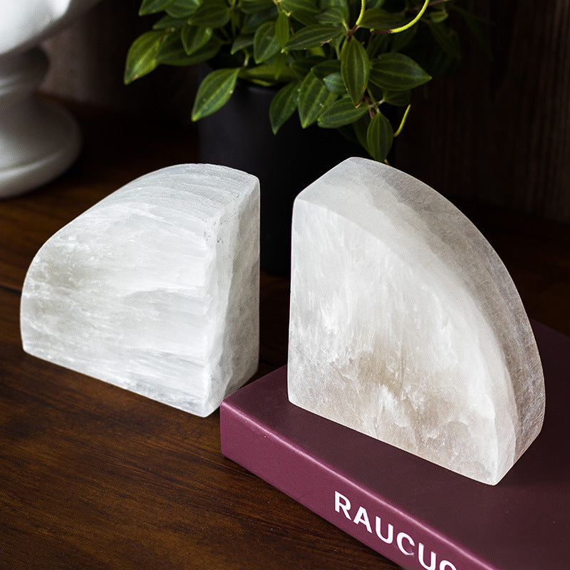 Selenite Bookend Home Ornaments