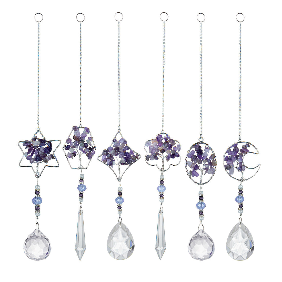 Amethyst Chip Life Tree Pendant Suncatcher Ornaments