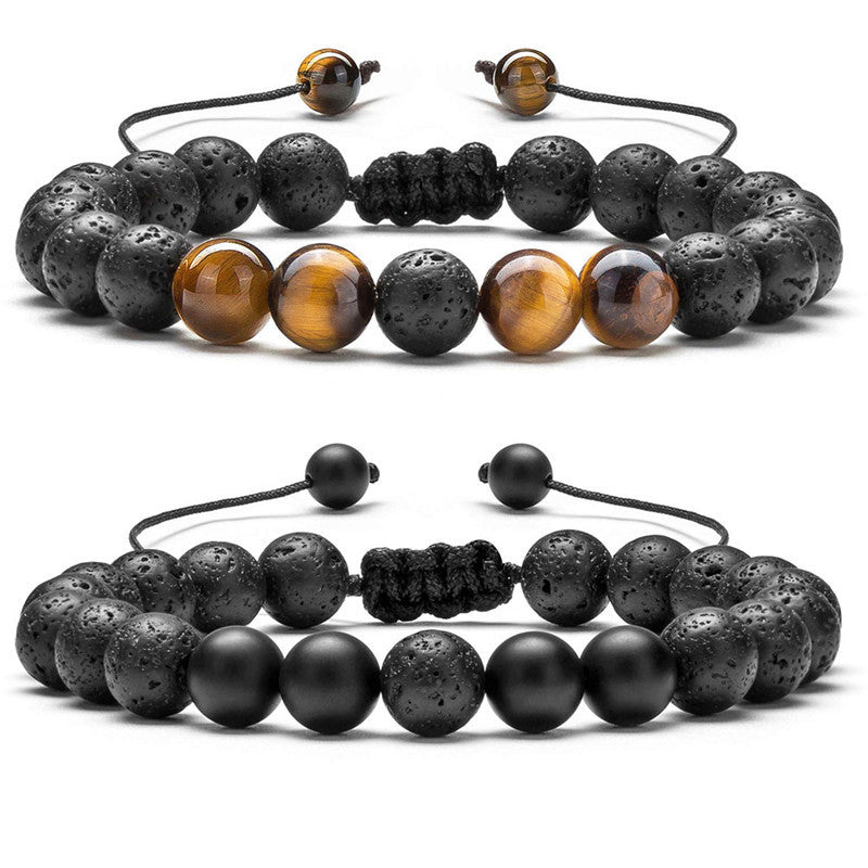 Tiger Eye Black Agate Turquoise 8mm Bead Bracelets