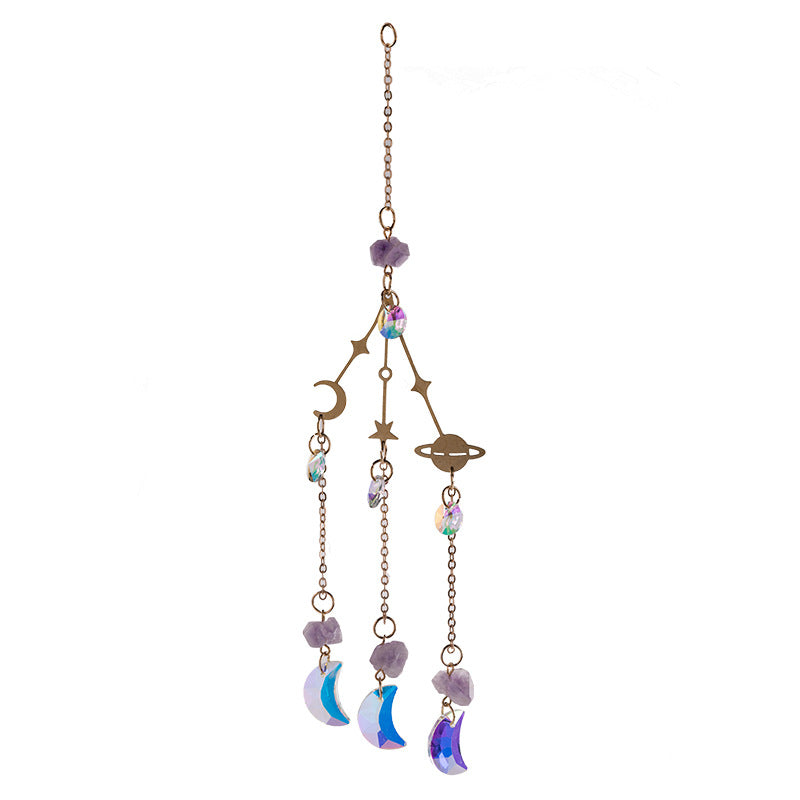 Rainbow Moon Suncatcher Ornaments