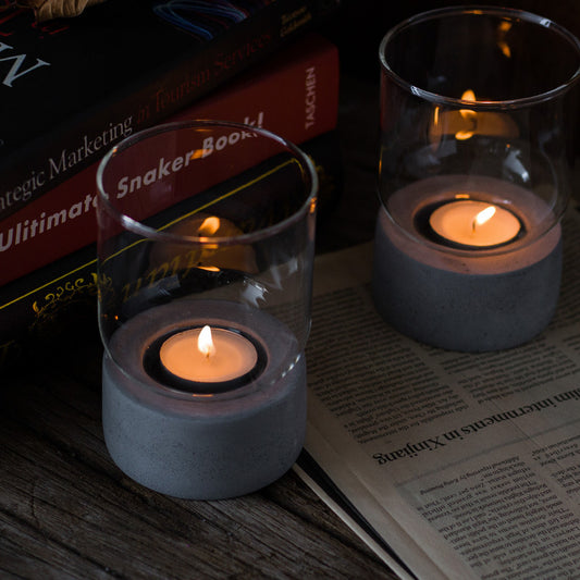 Glass Stone Candle Holder Table Ornaments