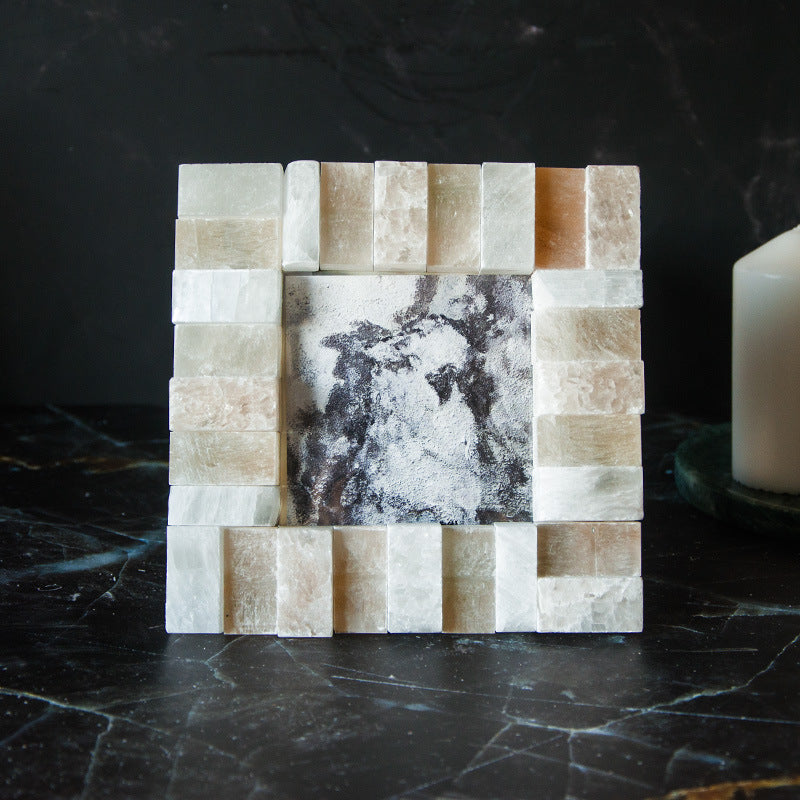 Selenite Piece Photo Frame Home Ornaments