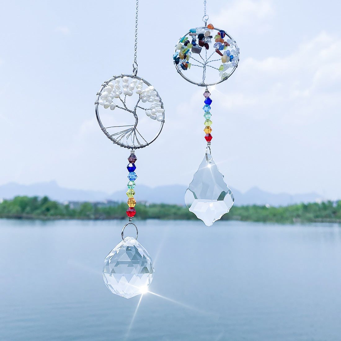 7 Chakra Life Tree Suncatcher Ornaments