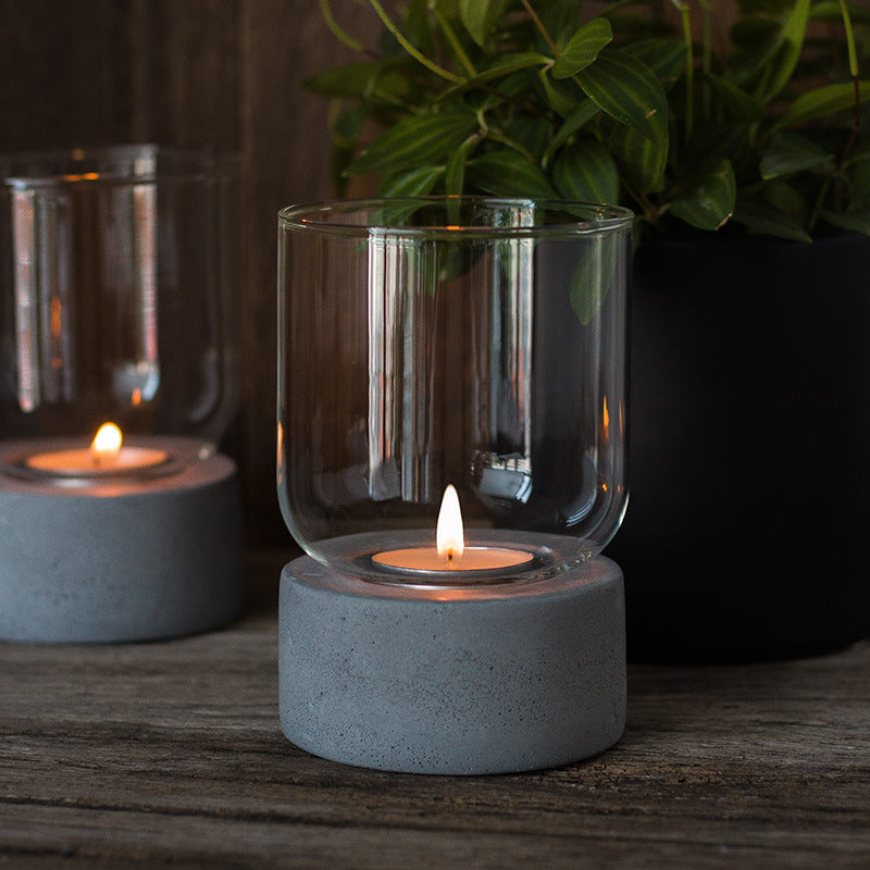 Glass Stone Candle Holder Table Ornaments