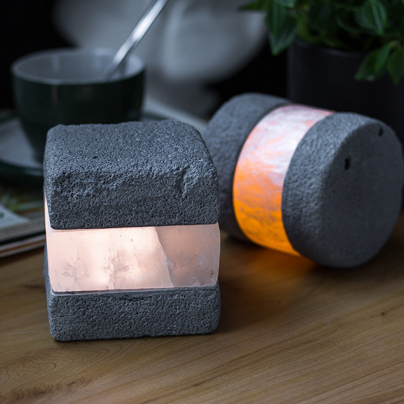 Selenite Stone LED Smart Sensor Light Bedside Lamp Ornaments