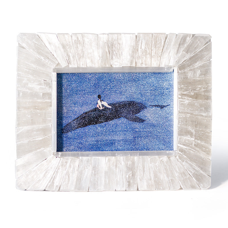 Redial Simple Design Selenite Photo Frame Home Ornaments