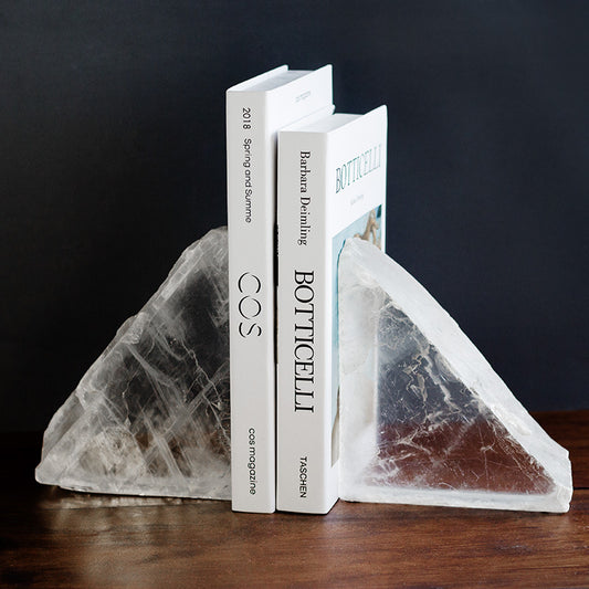 Clear Selenite Bookend Ornaments