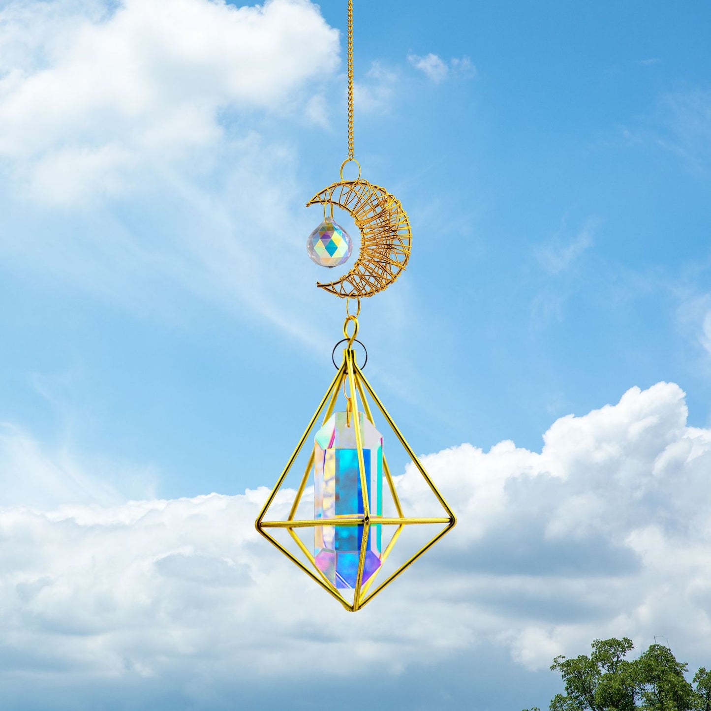 Rainbow Crystal Suncatcher Ornaments