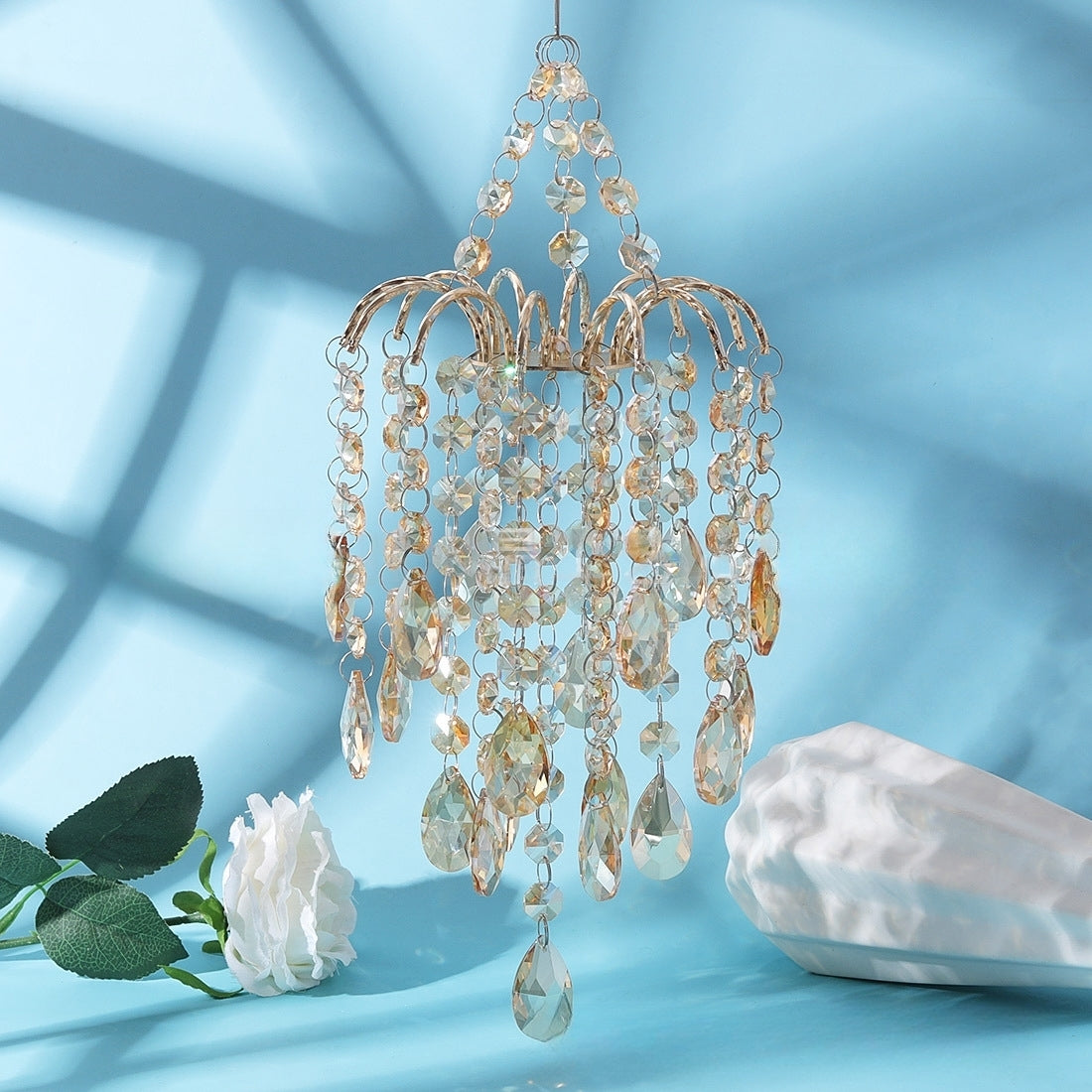 Champaign Color Pendant Chandelier Style Suncatcher Ornaments