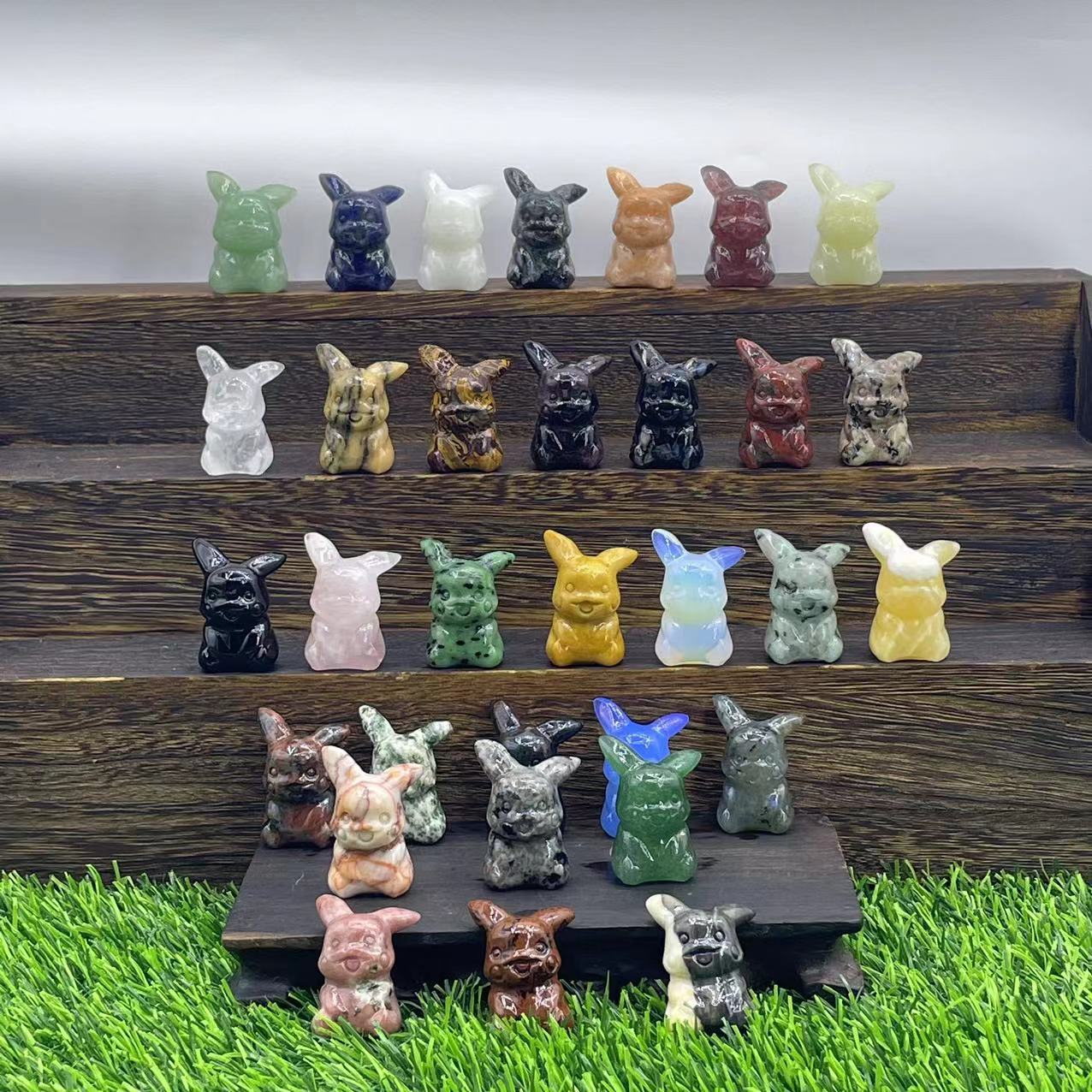 32 Materials of Pokemen Pikacu Carvings 4cm