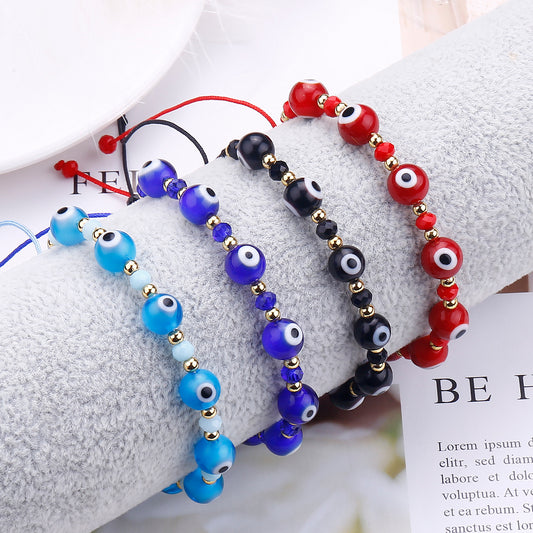 Evil Eye Adjustable Bead Bracelets