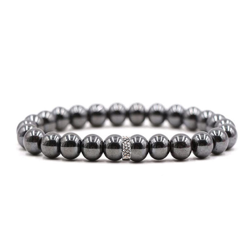 8mm Crystal Bead with Stainless Ring Bead Bracelets