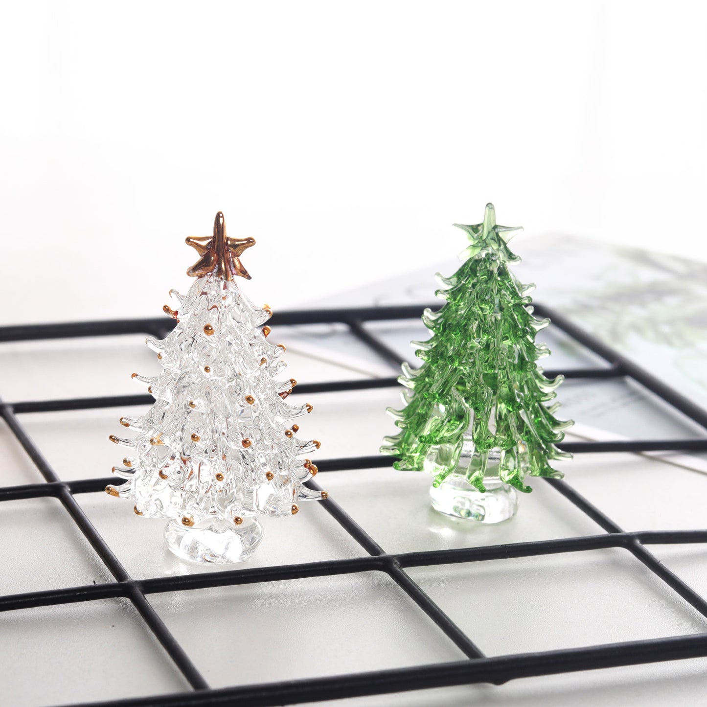 Glass Peace Christmas Tree Ornaments