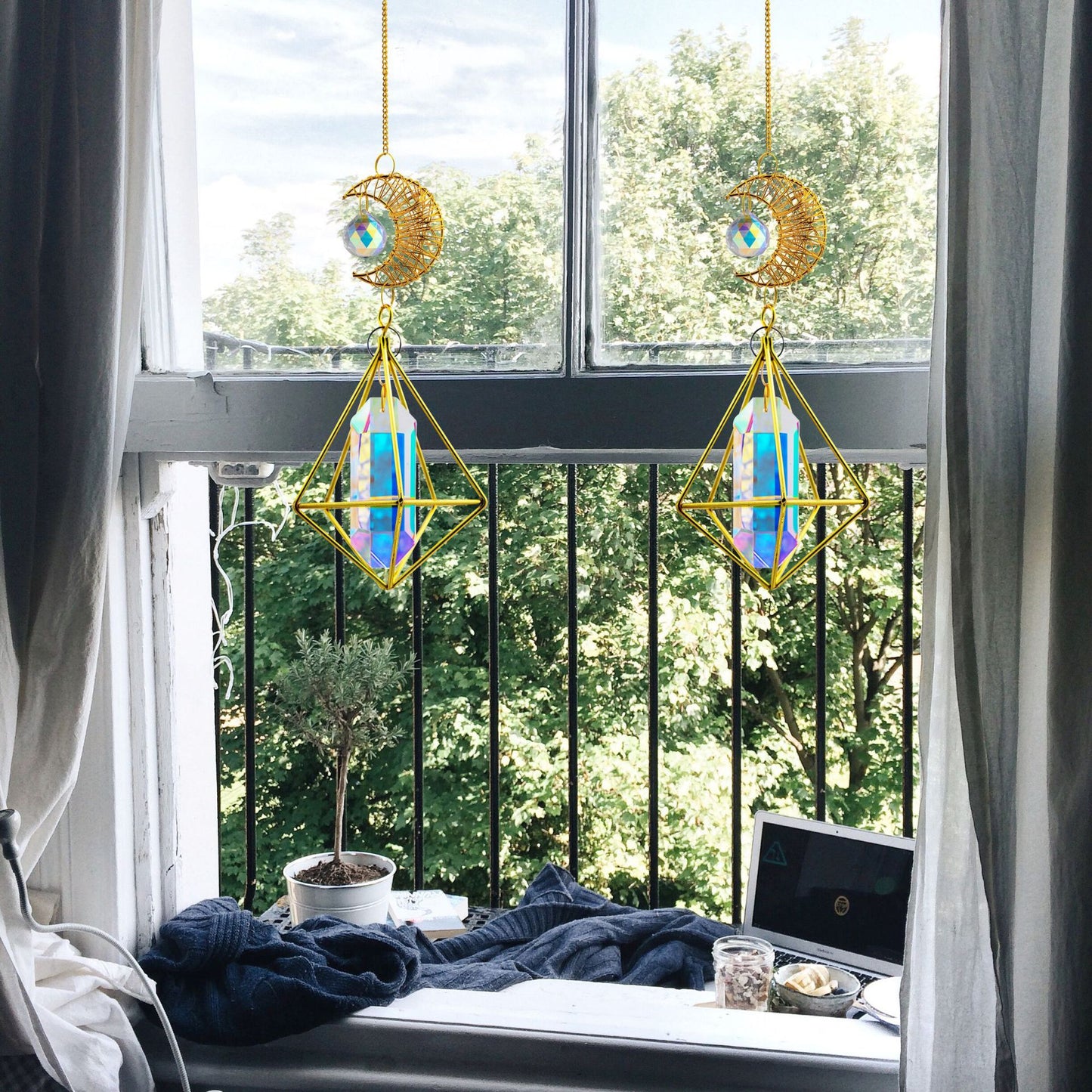 Rainbow Crystal Suncatcher Ornaments