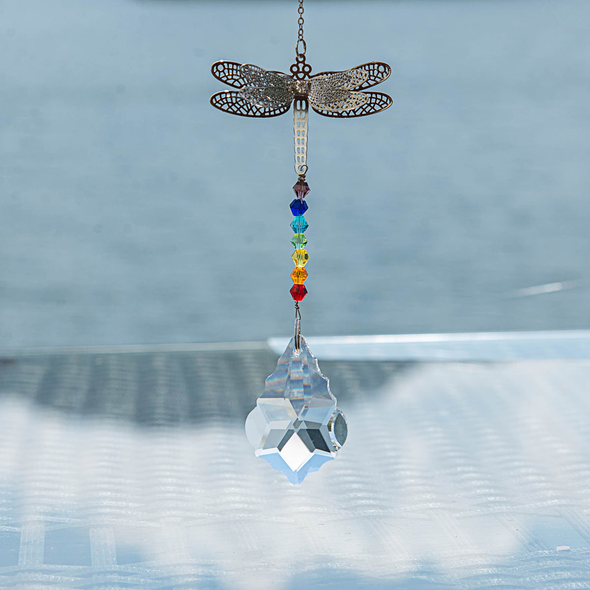 Dragonfly 7 Chakra Pendant Suncatcher Ornaments