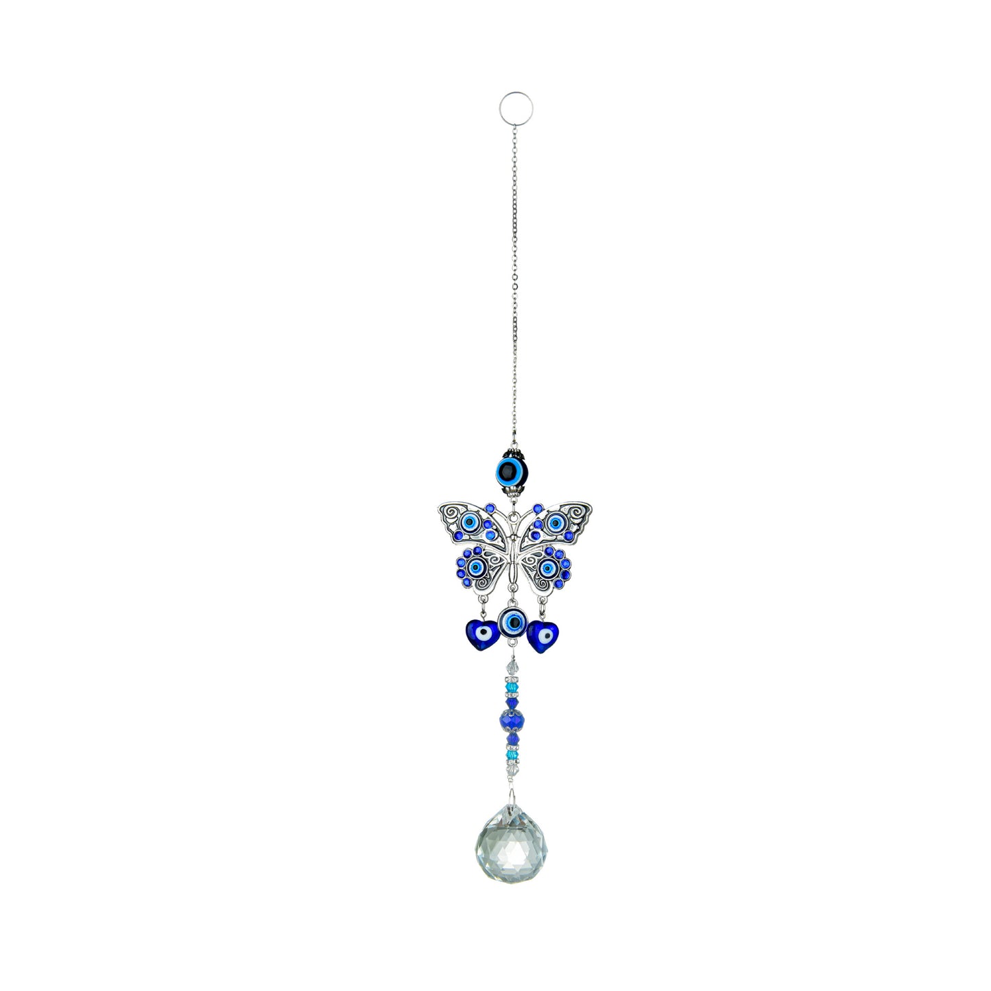 Blue Butterfly Devil Eye Suncatcher Ornaments