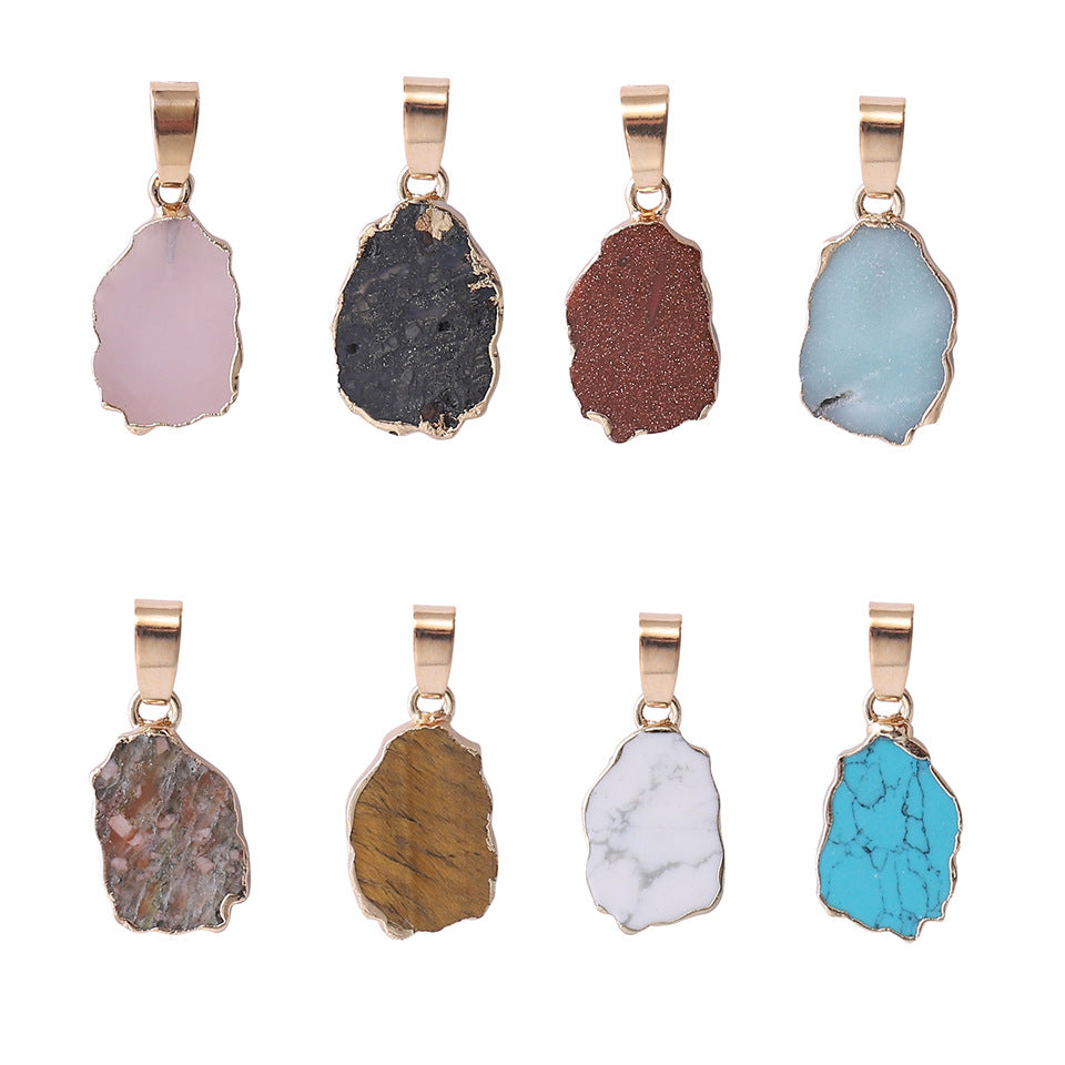 Irregular Rough Crystal Piece Pendants for Necklace