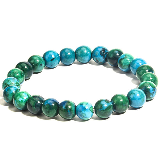 8mm Chrysocolla Phoenix Stone Crystal Bead Bracelets