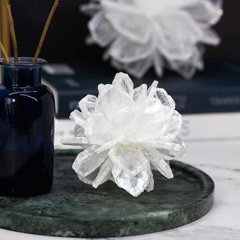 Selenite Blooming Flower Table Ornaments