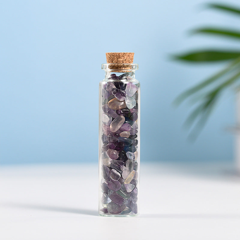 Natural Crystal Chip Bottles 7 Chakra Bottle for Home Decoration