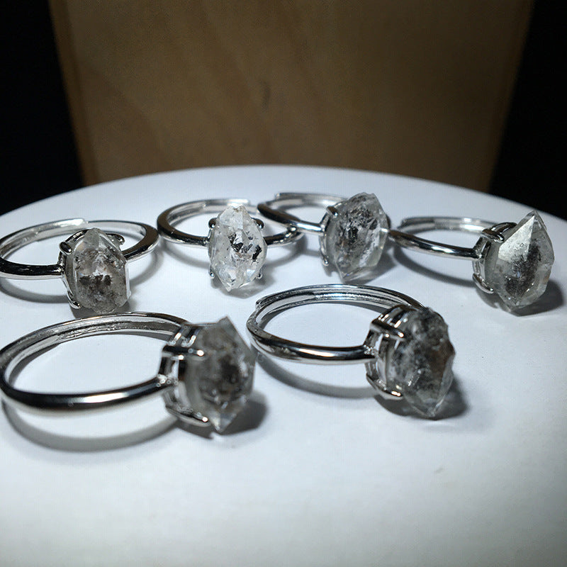 Natural Herkimer Diamand S925 Rings