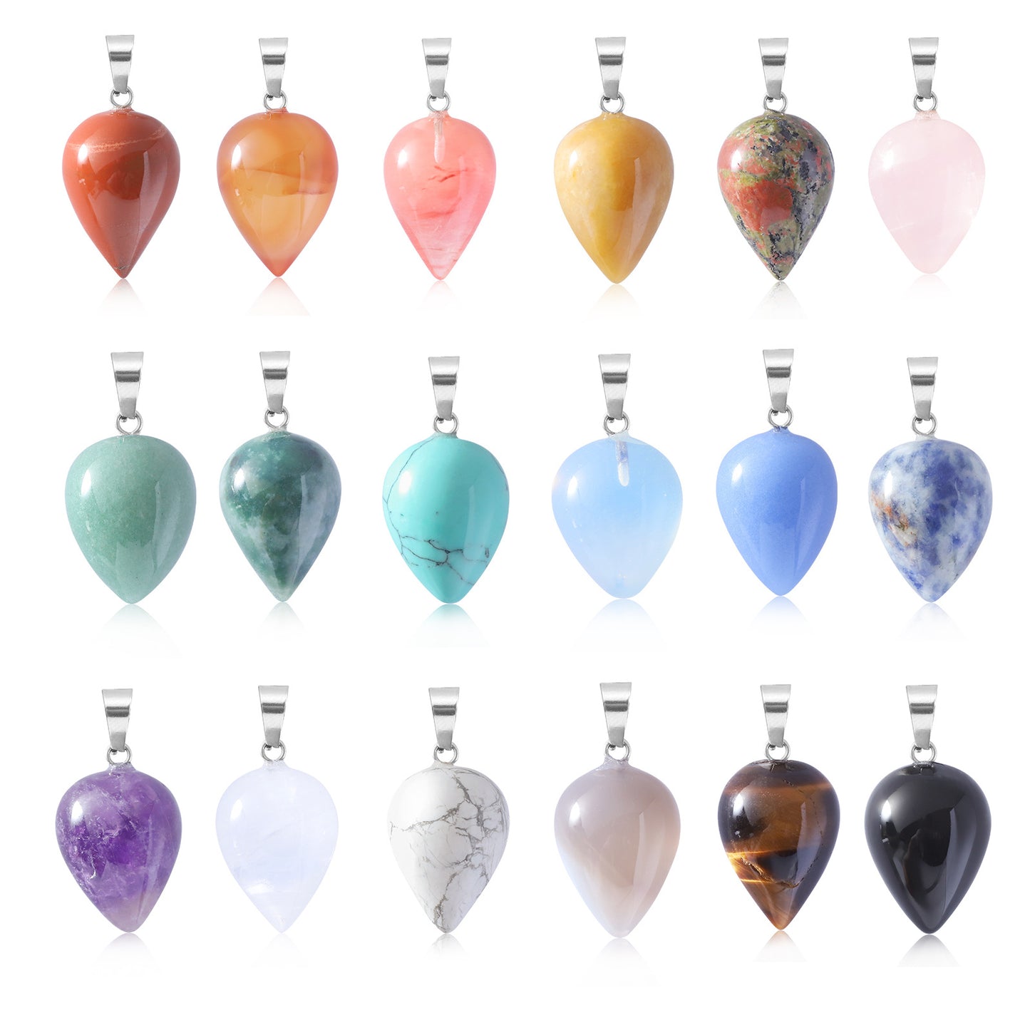 Waterdrop Semi-Precious Pendants for Necklace