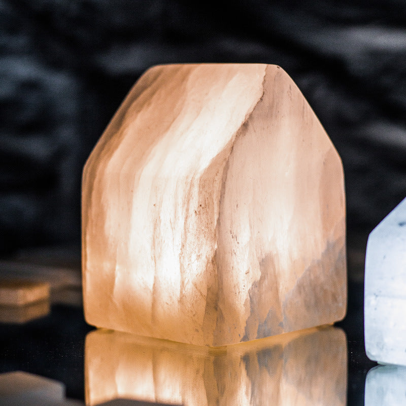 Selenite LED Sensor Light Bedside Lamp Ornaments