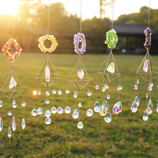 Chip Raw Stone Suncatcher Ornaments