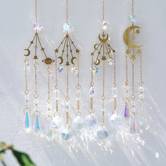 Rainbow Golden Color Suncatcher Ornaments