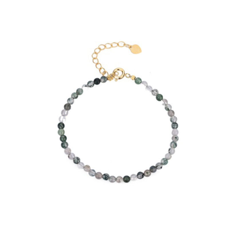 Moss Agate 3mm Bead Bracelets