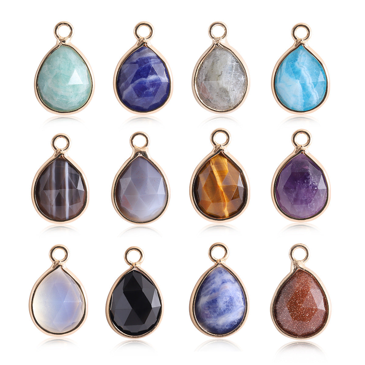 Waterdrop Crystal Irregular Cut Pendants for Necklace