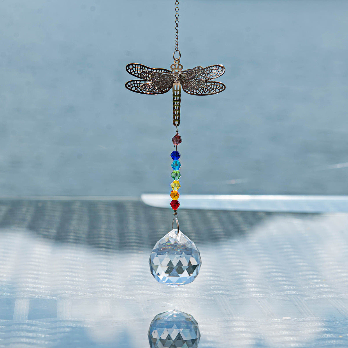 Dragonfly 7 Chakra Pendant Suncatcher Ornaments