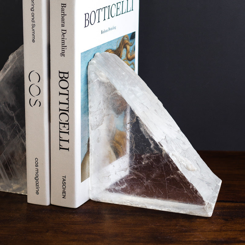 Clear Selenite Bookend Ornaments