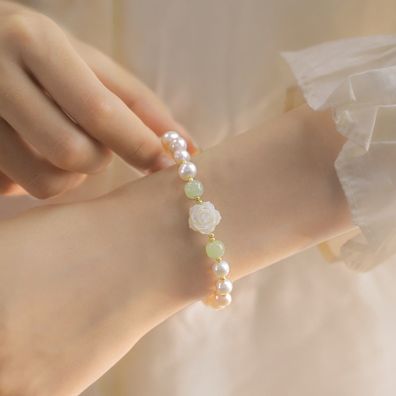 Real Pearls Hetian Jade Bead Bracelets