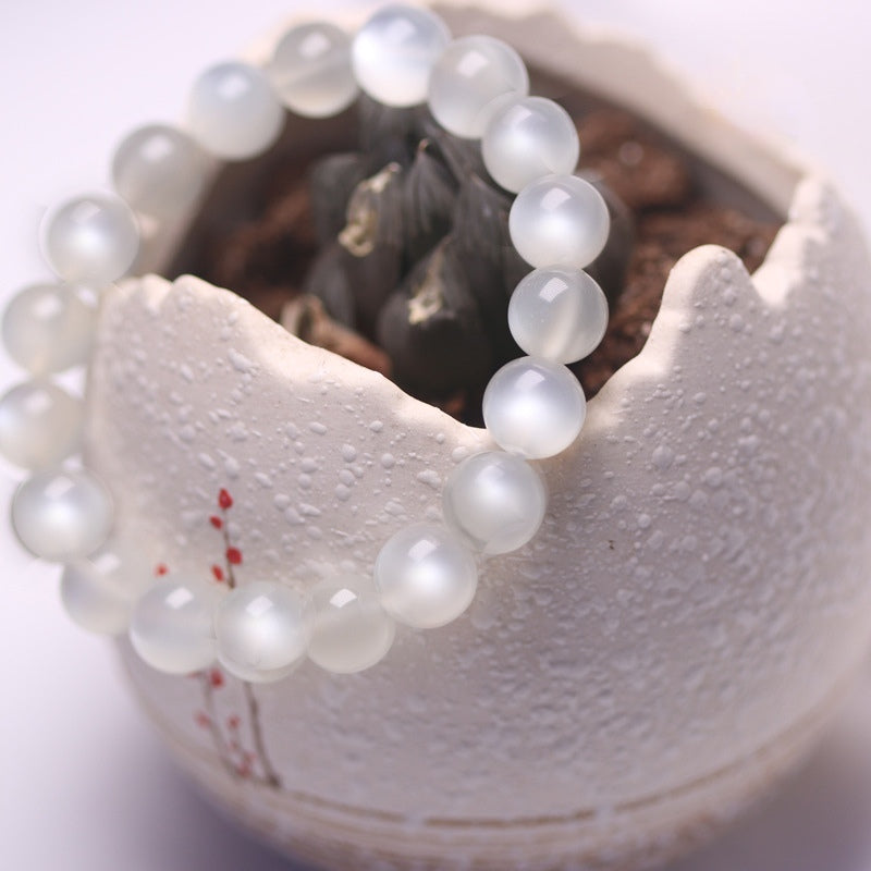 Natural White Moonstone Bead Bracelets