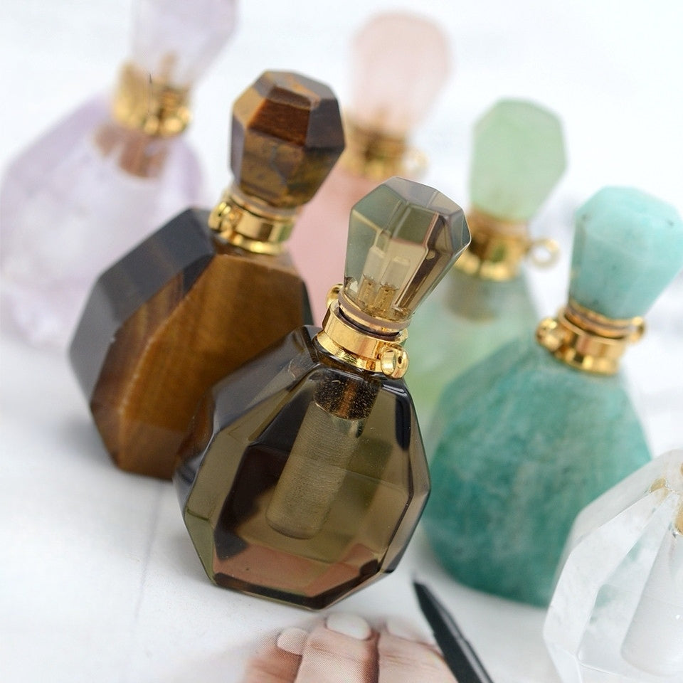 Crystal Perfume Fragrance Mini Bottle Pendant Necklaces