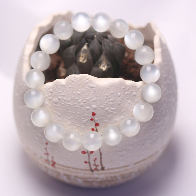 Natural White Moonstone Bead Bracelets