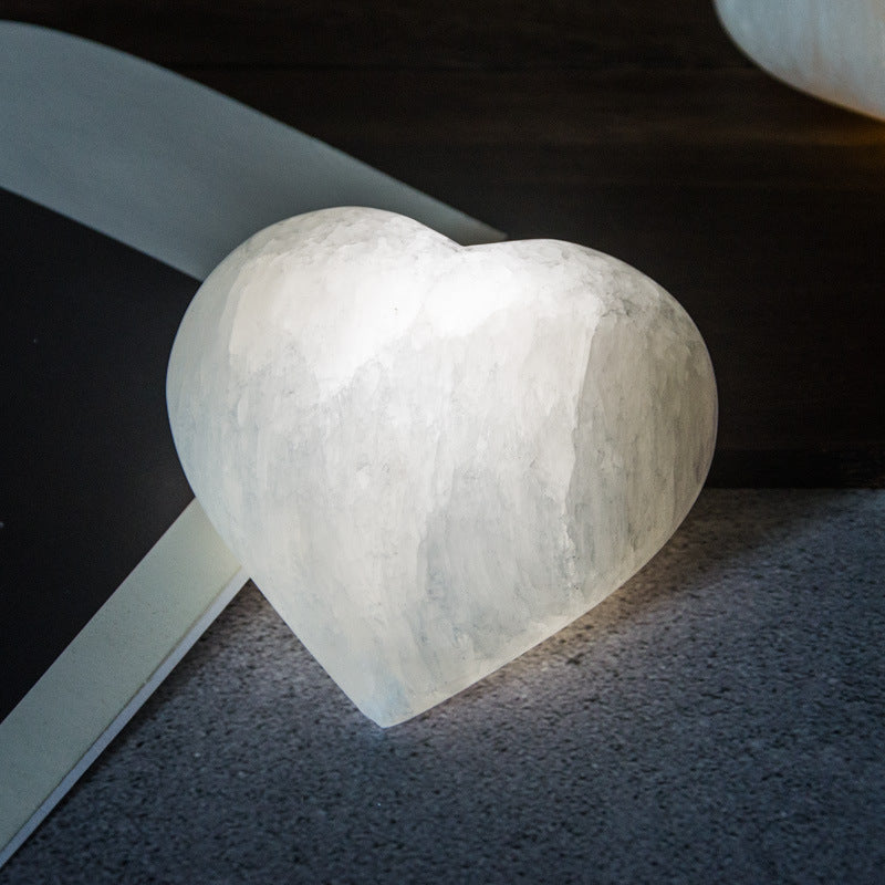 Selenite Heart LED Smart Sensor Light Ornaments