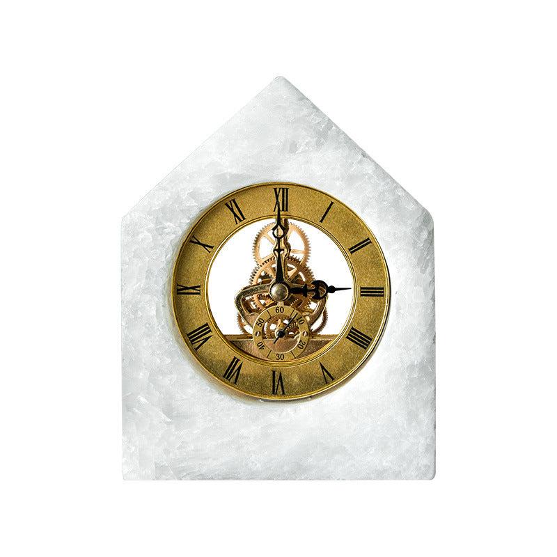 Marble Desk Clock Table Home Ornaments