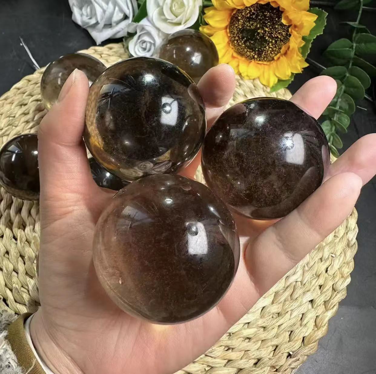 Smoky Quartz Spheres