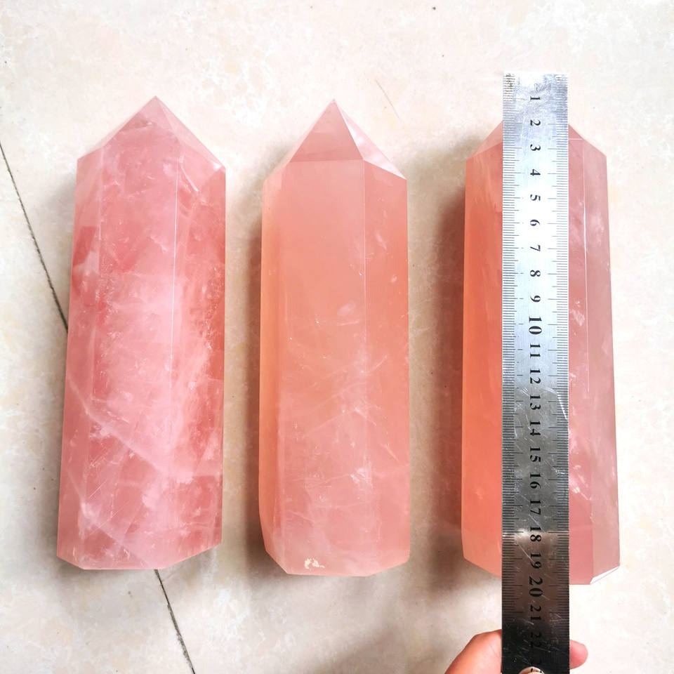 Big Size Rose Quartz Towers