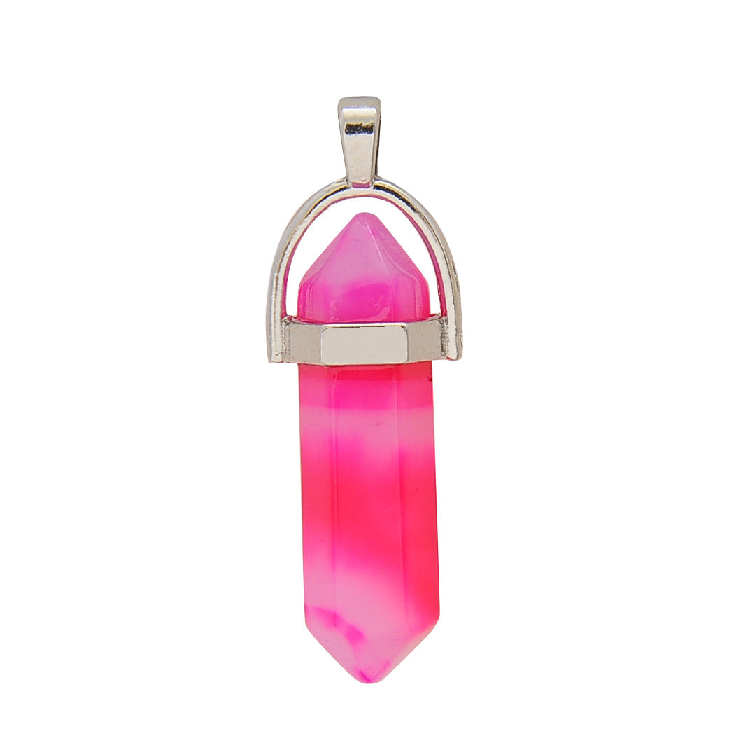 Crystal Hexagonal Wand Pendants for Necklace