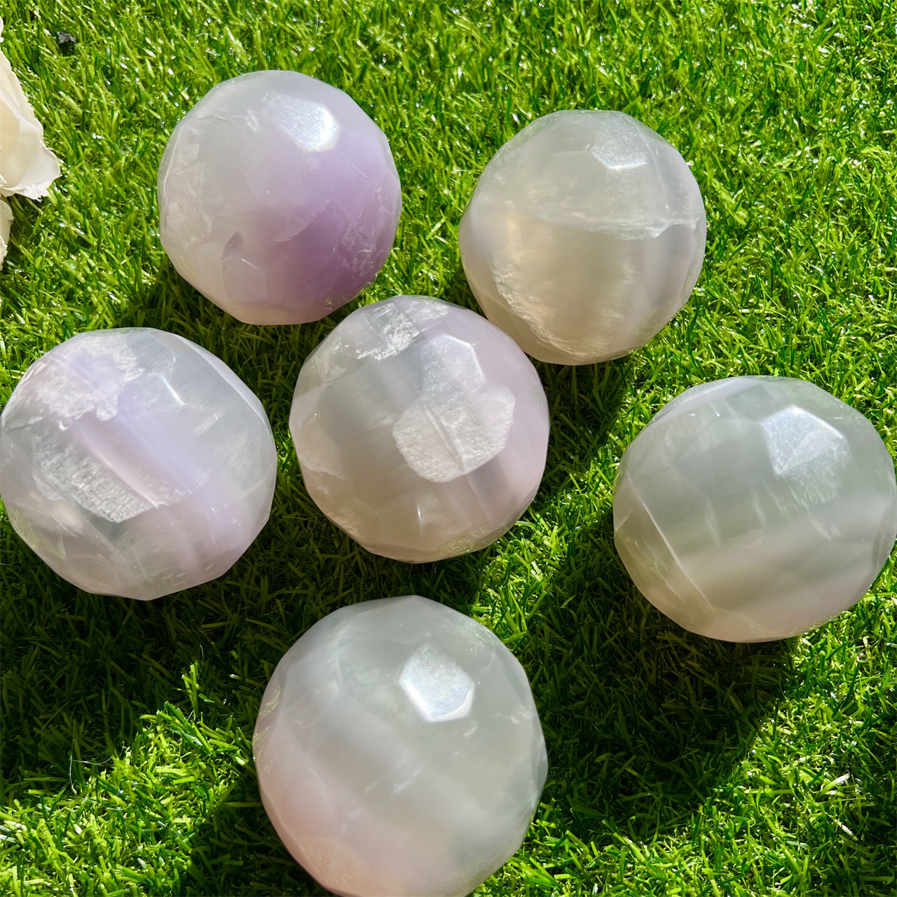 Light Purple Fluorite Irregular Surface Spheres